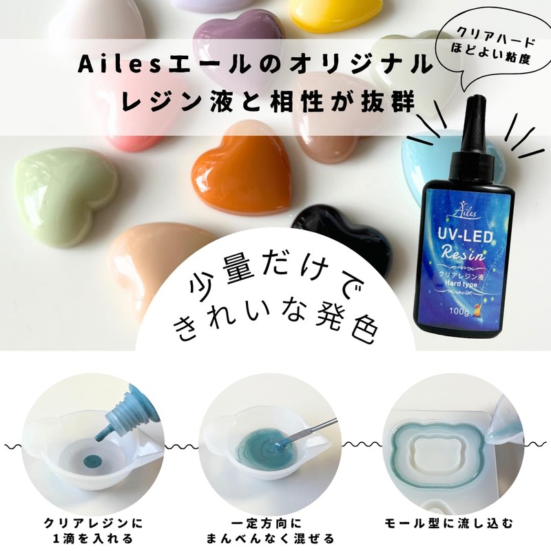 Ailes Resin Coloring Agent, UV Resin Dye, Resin Liquid Color,
