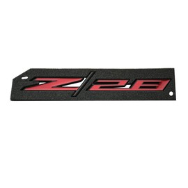 1x Z/28 Z28 Fender Emblem Badge Adhesive Nameplate Replacement for 2014-2020 Camaro 22925211 (Black Red)