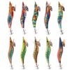 Luminous Squid Jig Hook Saltwater Fishing Lures Kit 10pcs Luminous
