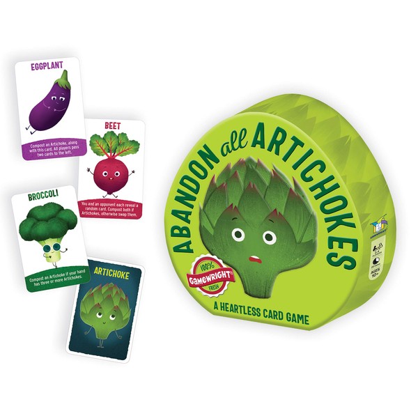 Gamewright - Abandon All Artichokes - A Heartless Card Game,Green