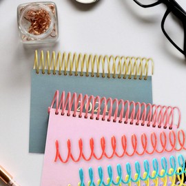 Operitacx Plastic Spiral Binding Coils for DIY Loose-Leaf Notebooks: 6Pcs Comb Binding Spines - Assorted Colors - Cuttable Binder Rings for Organizing Planners, Scrapbooks, and Documents