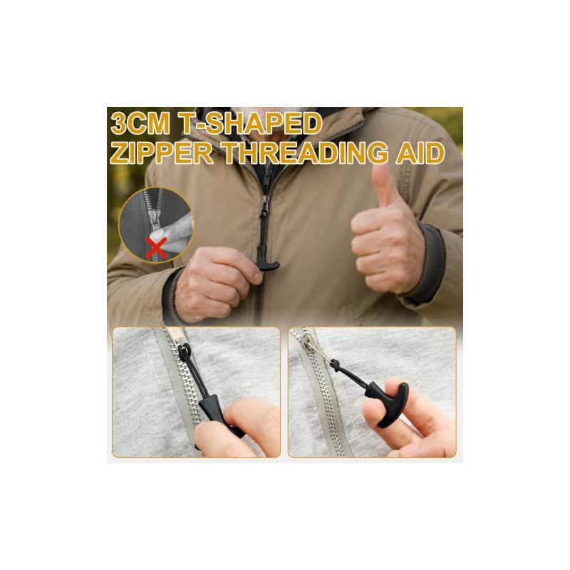 16 Pcs Zipper Pulls for Arthritis, Rheumatism and Limited Hand