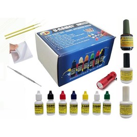 JSP U-NAMEL Complete kit, 7 Colors,Gloss,Bonder + led Deluxe Professional