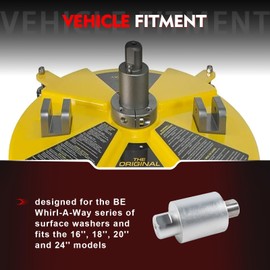 85.790.004 Whirl A Way Surface Washer Replacement 16" 18" 20" 22" 24" Rotary Swivel Head Replace 85.403.007, 85.403.01, 85.403.003, 85.403.009, 85.403.010, BE-1600WAW, BE-2000WAWY, 8 GPM，4000 PSI