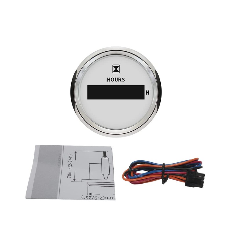 ELING Digital Hour Meter Hour Gauge 52mm(2") with Backlight for