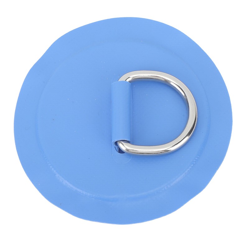 4PCS D Ring Patch PVC Round Shape Strong Stainless Steel