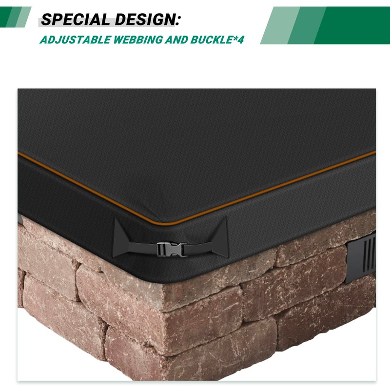 Fire Pit Cover Square for In Ground Firepit,420D Oxford Waterproof