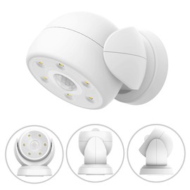 BIGLIGHT Battery Operated Motion Sensor Spotlight, Wireless LED Flood Light Indoor Outdoor, Super Bright Waterproof Security Lighting, Motion Uplight for Wall Front Door Shed Hallway, 200 Lumens