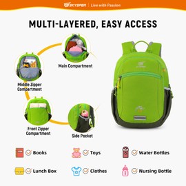 SKYSPER Children's Backpack 10L Hiking Backpack with Chest Strap Boys & Girls Comfortable Daypack Travel Backpack Children