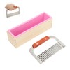 Wooden Loaf Soap Cutter Mold with 1 Pc Silicone Mold