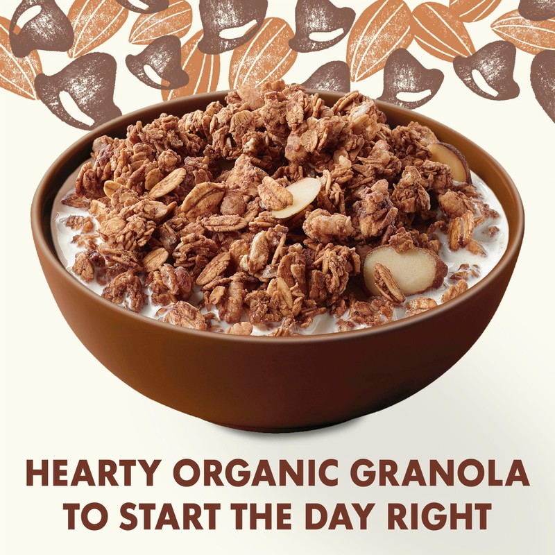 Cascadian Farm Organic Granola, Dark Chocolate Almond Cereal, Resealable Pouch,
