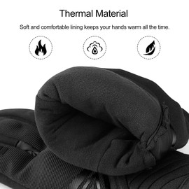 INBIKE Motorcycle Gloves Men Women Winter Warm Waterproof Windproof with Hard Protection Motocross Motorcycle Gloves Men Black XXL IM902W