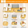 Premium Bathtub Tray Caddy, Expandable Bath Tray for Bathub, Luxury