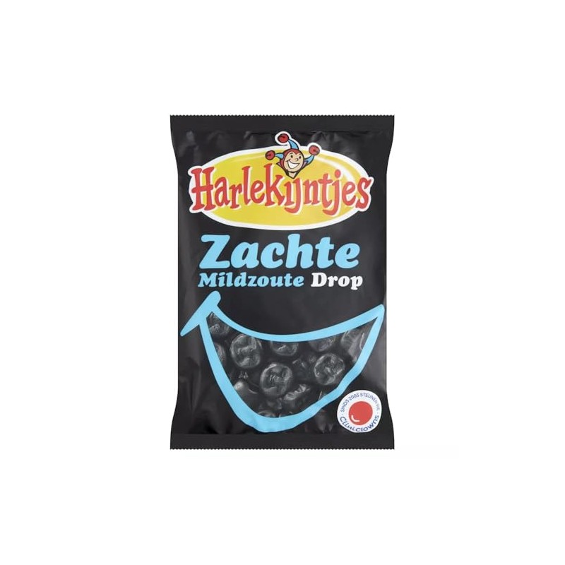 Harlekijntjes Zachte Mildzoute Drop I Soft Mildsalt Licorice Harlequin shaped