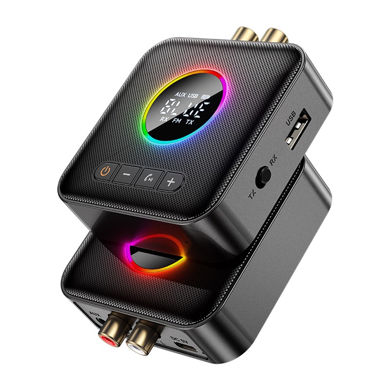 BT5.4 Transmitter Receiver 3-in-1 Wireless Audio Adapter FM Transmitter with