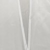 White Split Shower Curtain for Bath Transfer Benches, Polyester Fabric