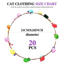 20 Stück Led Blumenkranz Stirnband, Leuchtender Haarkranz Blumen, Haarkranz Leuchtend, Bunt Blumenkranz Kopfschmuck Krone Haarband Haarreifen Kopfschmuck Für Geburtstag, Hochzeit, Festival, Party