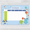 Papierdrachen Timetable DIN A4 Pad – Monster Design – Writeable
