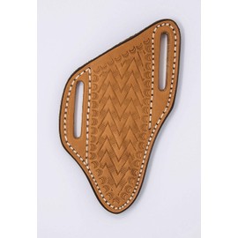 TOP HAND GEAR Leather Pancake Crossdraw Knife Sheath, Fixed Blade, Medium