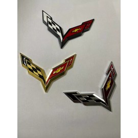 Unbranded NEW 1X For Corvette C7 ZR1 Stingray 3D Silver/Black/G - SILVER