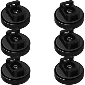 CNHABAGU Magnet Zip Tie Mount Magnetic Zip Ties Mount 25LBS Strong Multipurpose Wire Cable Holder Mount Wire Clips Management for Home Office Marine Electrical Wiring (Black, 6 Piece)