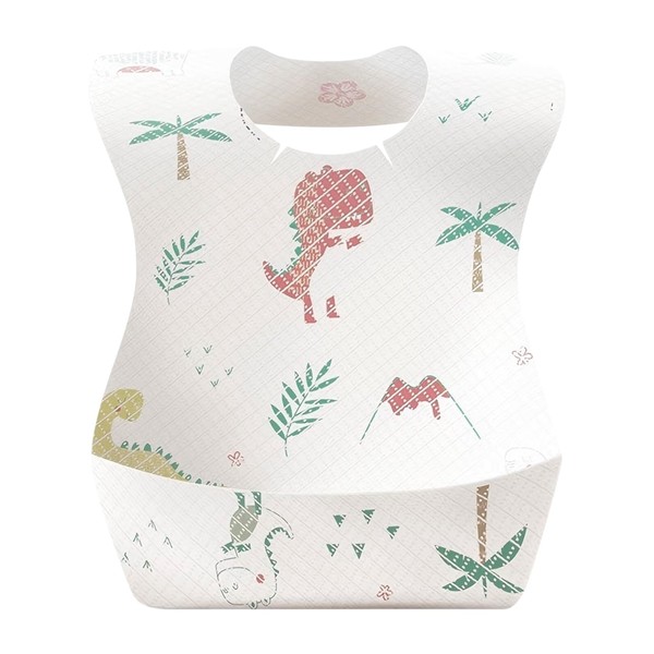 Non-Woven Baby Bibs 10 Pack, Waterproof Adjustable Feeding Bib with