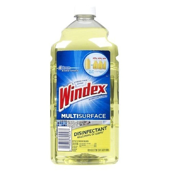 Windex Disinfectant Cleaner Refill Multi Surface 2 Liter (67.6oz)
