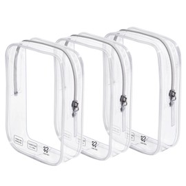 CALYGO 3 Packing Clear Zipper Pouches Travel Bags for Toiletries 1 Quart size Travel Bag TSA Approved Clear Toiletry Bags for Traveling Makeup Bag for Women Men 311 Liquid Bag Small Cosmetic Cube
