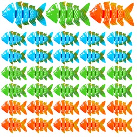 30 Pcs Pool Toys Fish Toy Pool Diving Toys Underwater Fish Sinking Toys Swimming Pool Toys Bath Toys for Girls Boys Pool Party Favors Summer Swimming Games Supplies Training Gift