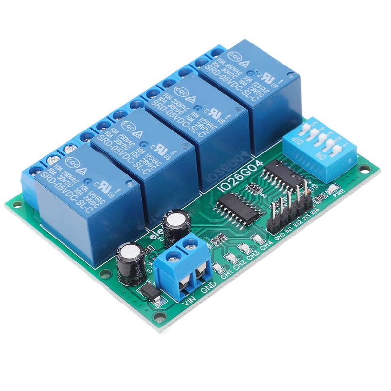 Relay Module DIP 4 Channel Control Board Switch Controller DC