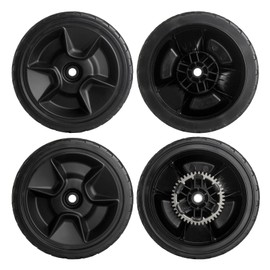 8" Replacement Lawn Mower Wheel Kit (2X Front Drive Wheels 44710-VR8-N00ZA + 2X Rear Wheels 42710-VR8-N00ZA) for Honda HRN216 Walk Behind Lawn Mower