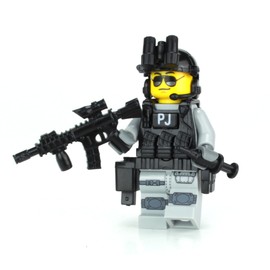 Battle Brick 1.6 Inches Tall US Air Force PJ Pararescue Commando Soldier Custom Minifigure | Accessories Made in The USA | Genuine Military Minifig | Great Gift for Ages 10+ to Adult AFOL