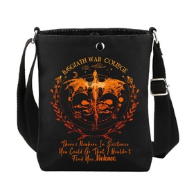 AKTAP Fourth Wing Merch Gifts Basgiath War College Crossbody bag FW Book Dragon Rider Gifts I Wouldn't Find You Violence (CB, Bas-giath CB-HT)
