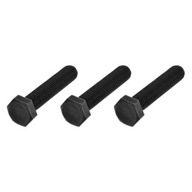 METALLIXITY Hex Bolts (M14-2x70mm) 3Pcs, Carbon Steel Fully Threaded Black Oxide, Coarse Thread UNC Hex Head Screw Bolt - for Furniture Repair
