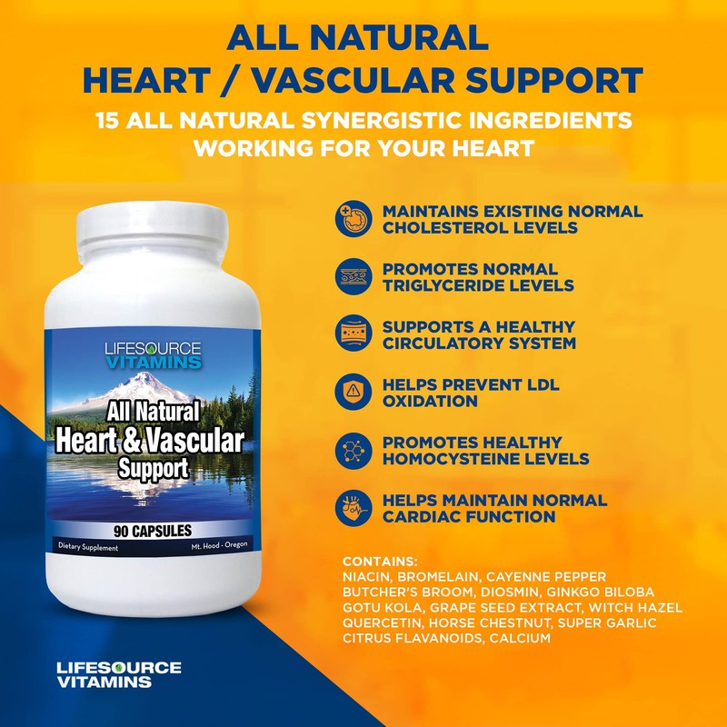 LifeSource Vitamins Heart and Vascular Support 90 Capsules