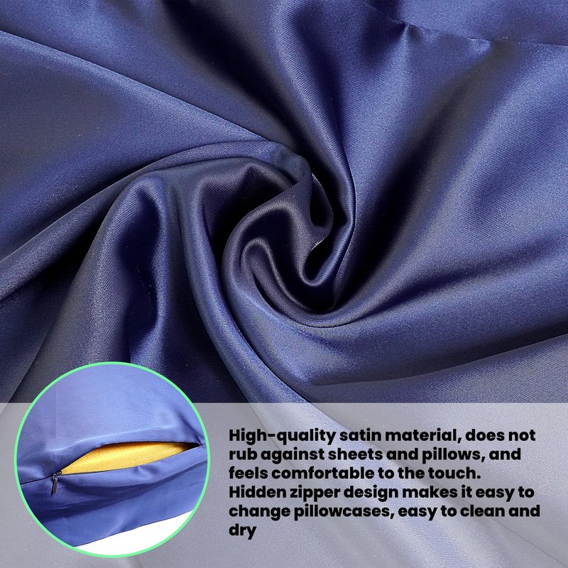 Silk Satin Pillowcase for Cube Pillow (ONLY Pillowcase), Satin Pillowcases