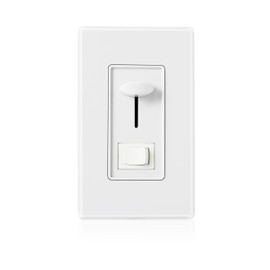 CLOUDY BAY in Wall Dimmer Switch for LED Light/CFL/Incandescent,3-Way Single Pole Dimmable Slide,600 Watt max,Cover Plate Included,White