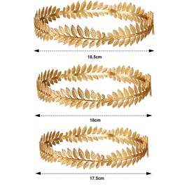 meekoo Roman Laurel Wreath Gold Crown Leaf Headband Greek Goddess Headpiece for Women Men Party Wedding Accessories (6)