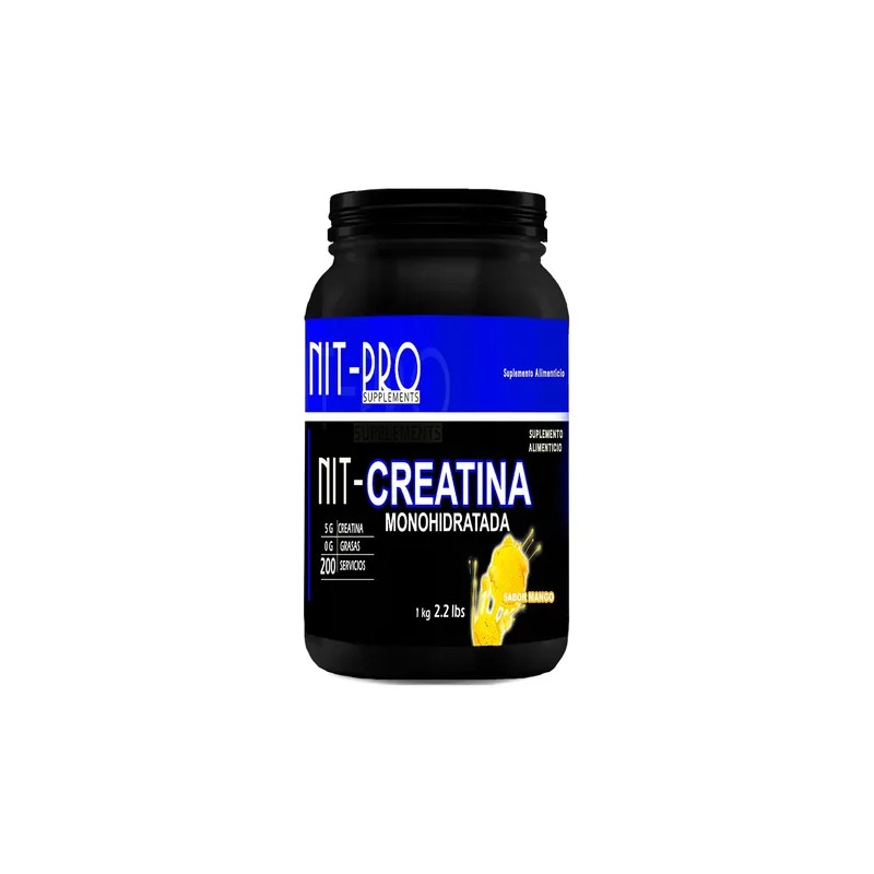 Creatina Monohidratada En Polvo 1kg Nit-pro Varios Sabores