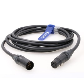 Eonvic 4 Pin XLR Male to 4 Pin XLR Female Shielded Extension Cable Power Cable for Camera Monitor Recorder Mixer, not for Audio