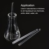 sourcing map Borosilicate Glass Stirrers with Both Ends Round for