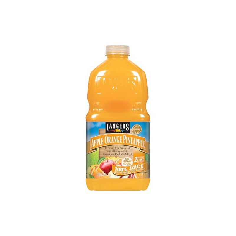 Langers 100% Apple Orange Pineapple Juice, 64 fl oz (Pack