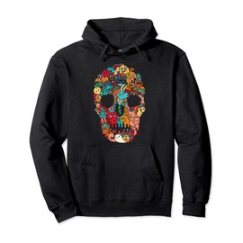 Cartoon Character Skull Pullover Hoodie