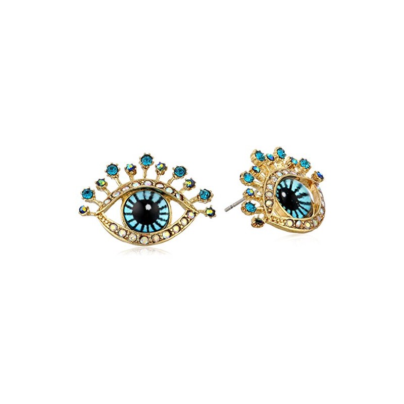 Betsey Johnson Eye Stud Earrings