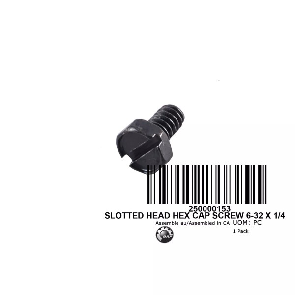Seadoo OEM SLOTTED HEAD HEX CAP SCREW 6-32 X 1/4