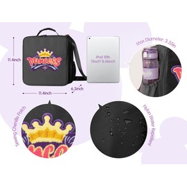 COSHAYSOO Princess Ears Bag Headband Tiara Holder Travel Backpack Trip Essentials Luggage, Fashion Easter Birthday Gifts for Sister Friend Teenager Girls Age 10 11 12 13 14 15 16 17 18 19 20 21-Black