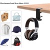 THJOPOKEEL 1Pcs Aluminum Backpack Hanger Desk, Headphone Hanger Clamp Hook