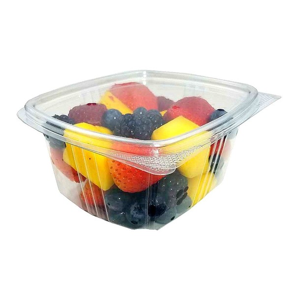 Koda Cup 16 oz. (Pint Size) RPET Clear Hinged Deli