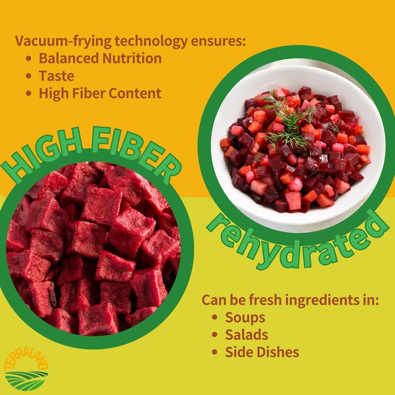 Terraland Beets Crispy Cubes-Original, Crispy & Crunch, Vegan, Idea for