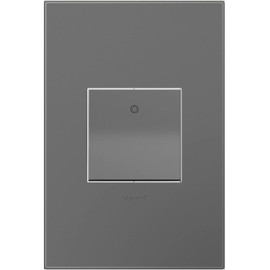 Legrand adorne 20A 4-Way Paddle Switch in Magnesium Finish with Matching Wall Plate, ASPD2042M4